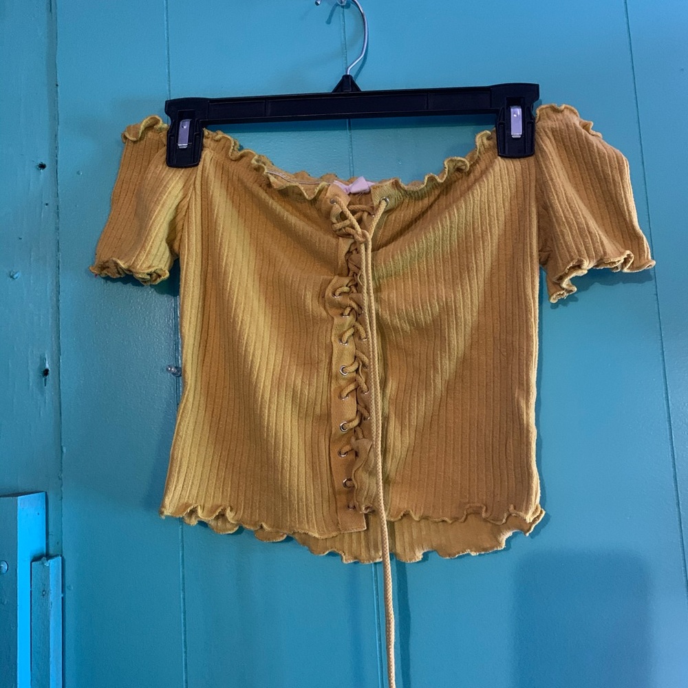 Yellow off the shoulder